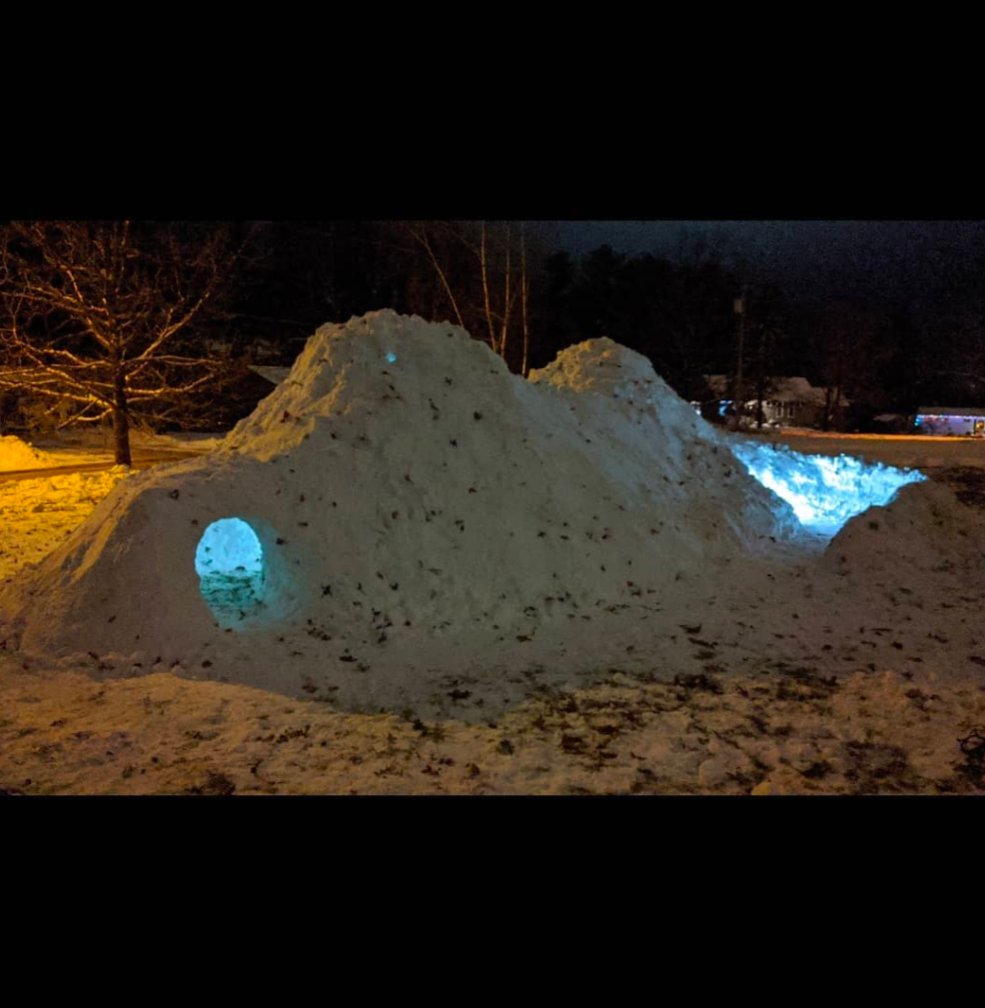 Snow castle in Potsdam, NY